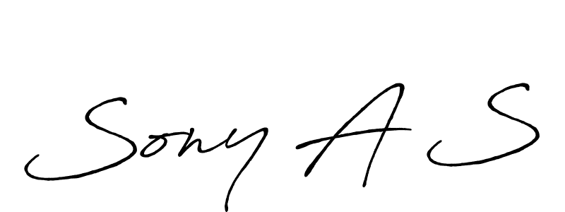 How to make Sony A S signature? Antro_Vectra_Bolder is a professional autograph style. Create handwritten signature for Sony A S name. Sony A S signature style 7 images and pictures png