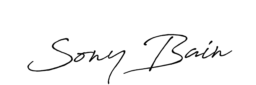 It looks lik you need a new signature style for name Sony Bain. Design unique handwritten (Antro_Vectra_Bolder) signature with our free signature maker in just a few clicks. Sony Bain signature style 7 images and pictures png