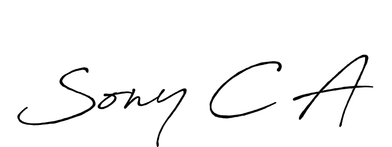 Sony C A stylish signature style. Best Handwritten Sign (Antro_Vectra_Bolder) for my name. Handwritten Signature Collection Ideas for my name Sony C A. Sony C A signature style 7 images and pictures png