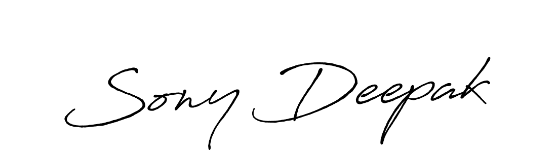 How to make Sony Deepak signature? Antro_Vectra_Bolder is a professional autograph style. Create handwritten signature for Sony Deepak name. Sony Deepak signature style 7 images and pictures png