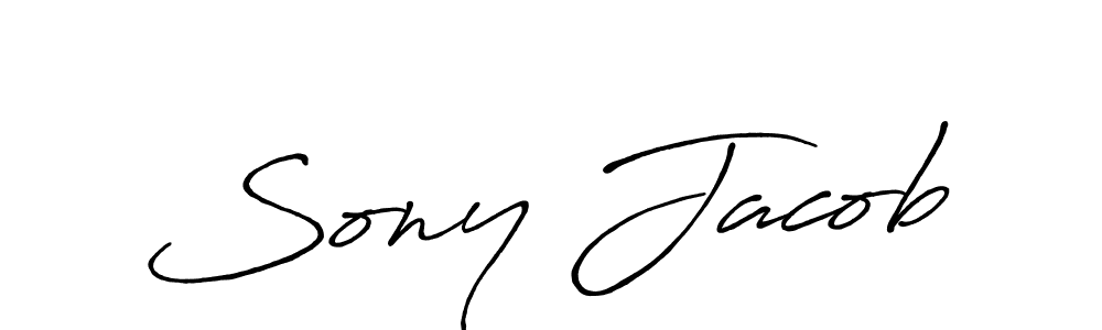 Create a beautiful signature design for name Sony Jacob. With this signature (Antro_Vectra_Bolder) fonts, you can make a handwritten signature for free. Sony Jacob signature style 7 images and pictures png