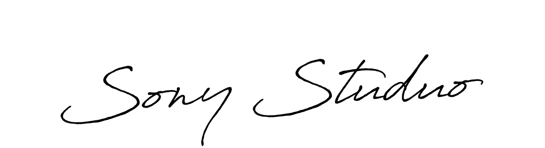 Design your own signature with our free online signature maker. With this signature software, you can create a handwritten (Antro_Vectra_Bolder) signature for name Sony Studuo. Sony Studuo signature style 7 images and pictures png