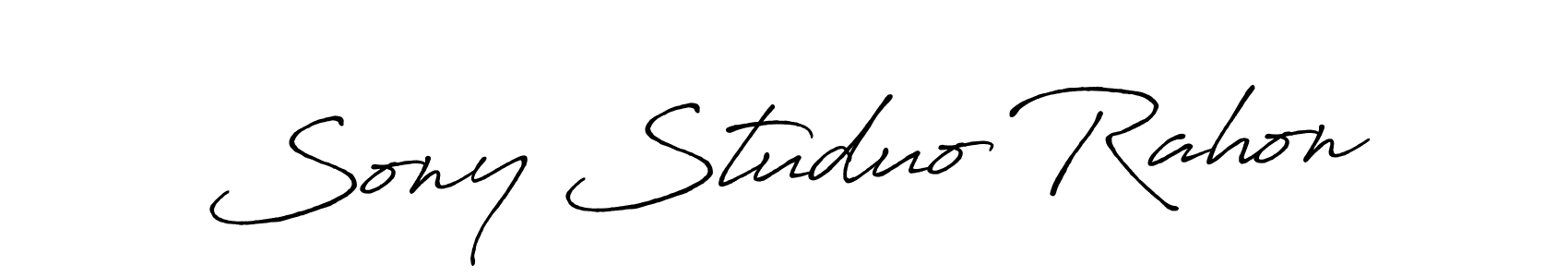 Here are the top 10 professional signature styles for the name Sony Studuo Rahon. These are the best autograph styles you can use for your name. Sony Studuo Rahon signature style 7 images and pictures png