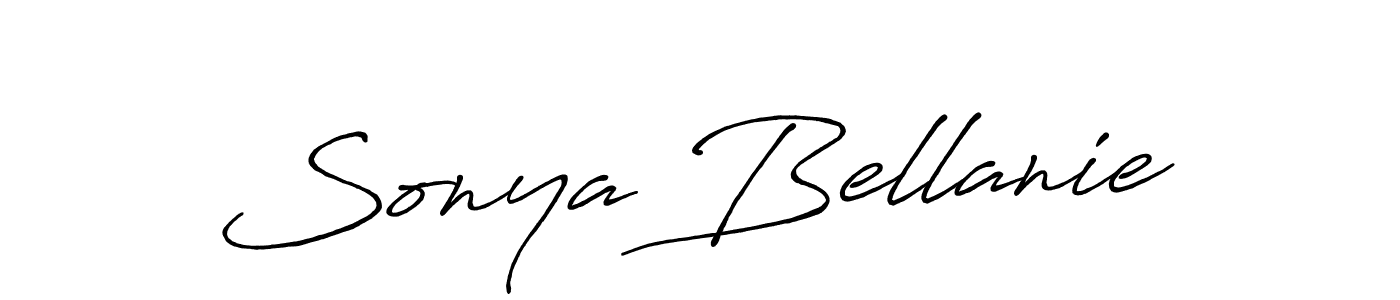 Sonya Bellanie stylish signature style. Best Handwritten Sign (Antro_Vectra_Bolder) for my name. Handwritten Signature Collection Ideas for my name Sonya Bellanie. Sonya Bellanie signature style 7 images and pictures png