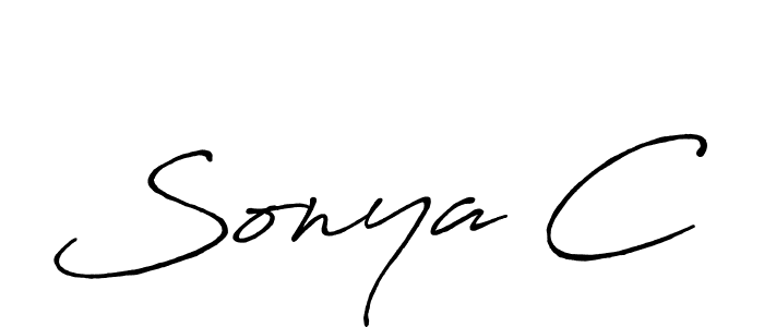 Design your own signature with our free online signature maker. With this signature software, you can create a handwritten (Antro_Vectra_Bolder) signature for name Sonya C. Sonya C signature style 7 images and pictures png