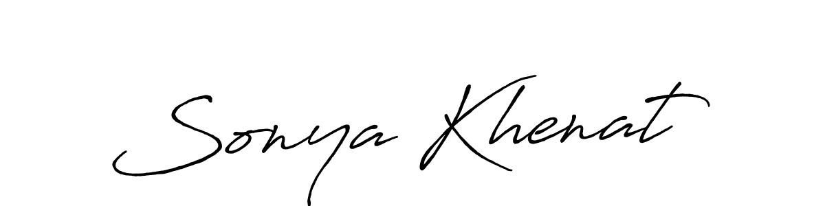 Use a signature maker to create a handwritten signature online. With this signature software, you can design (Antro_Vectra_Bolder) your own signature for name Sonya Khenat. Sonya Khenat signature style 7 images and pictures png