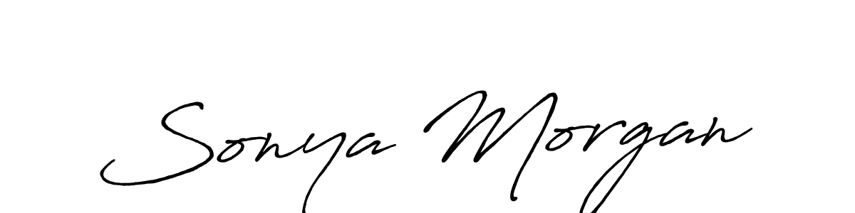 Create a beautiful signature design for name Sonya Morgan. With this signature (Antro_Vectra_Bolder) fonts, you can make a handwritten signature for free. Sonya Morgan signature style 7 images and pictures png