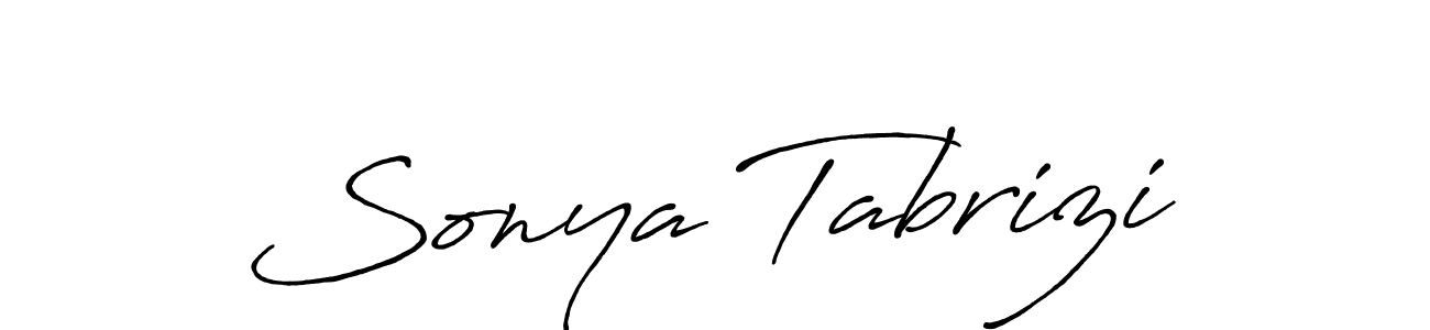 Sonya Tabrizi stylish signature style. Best Handwritten Sign (Antro_Vectra_Bolder) for my name. Handwritten Signature Collection Ideas for my name Sonya Tabrizi. Sonya Tabrizi signature style 7 images and pictures png