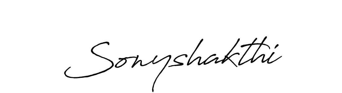 How to make Sonyshakthi name signature. Use Antro_Vectra_Bolder style for creating short signs online. This is the latest handwritten sign. Sonyshakthi signature style 7 images and pictures png