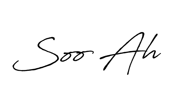 if you are searching for the best signature style for your name Soo Ah. so please give up your signature search. here we have designed multiple signature styles  using Antro_Vectra_Bolder. Soo Ah signature style 7 images and pictures png