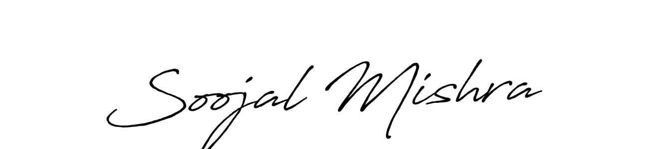 Use a signature maker to create a handwritten signature online. With this signature software, you can design (Antro_Vectra_Bolder) your own signature for name Soojal Mishra. Soojal Mishra signature style 7 images and pictures png