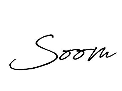Also we have Soom name is the best signature style. Create professional handwritten signature collection using Antro_Vectra_Bolder autograph style. Soom signature style 7 images and pictures png