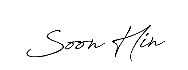 Make a beautiful signature design for name Soon Hin. With this signature (Antro_Vectra_Bolder) style, you can create a handwritten signature for free. Soon Hin signature style 7 images and pictures png