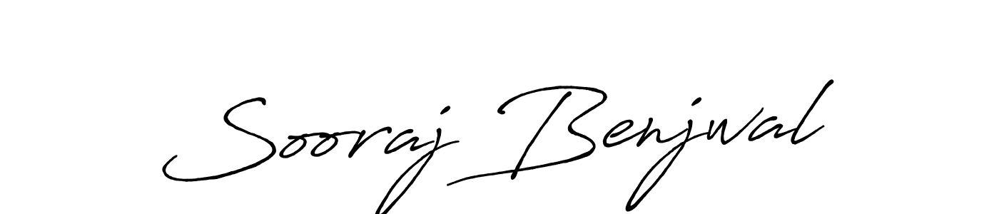 How to make Sooraj Benjwal name signature. Use Antro_Vectra_Bolder style for creating short signs online. This is the latest handwritten sign. Sooraj Benjwal signature style 7 images and pictures png