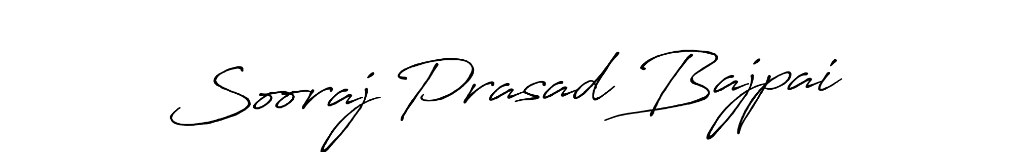 Use a signature maker to create a handwritten signature online. With this signature software, you can design (Antro_Vectra_Bolder) your own signature for name Sooraj Prasad Bajpai. Sooraj Prasad Bajpai signature style 7 images and pictures png