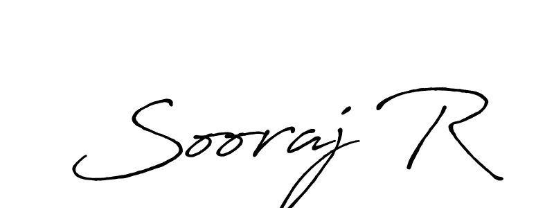 It looks lik you need a new signature style for name Sooraj R. Design unique handwritten (Antro_Vectra_Bolder) signature with our free signature maker in just a few clicks. Sooraj R signature style 7 images and pictures png