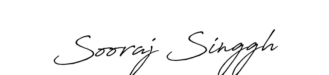 Make a beautiful signature design for name Sooraj Singgh. With this signature (Antro_Vectra_Bolder) style, you can create a handwritten signature for free. Sooraj Singgh signature style 7 images and pictures png