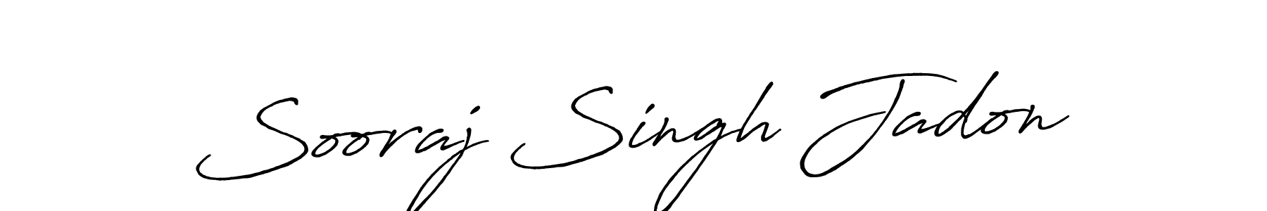 How to make Sooraj Singh Jadon signature? Antro_Vectra_Bolder is a professional autograph style. Create handwritten signature for Sooraj Singh Jadon name. Sooraj Singh Jadon signature style 7 images and pictures png