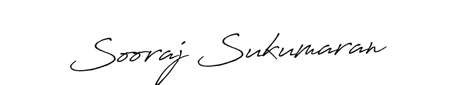 Make a beautiful signature design for name Sooraj Sukumaran. With this signature (Antro_Vectra_Bolder) style, you can create a handwritten signature for free. Sooraj Sukumaran signature style 7 images and pictures png