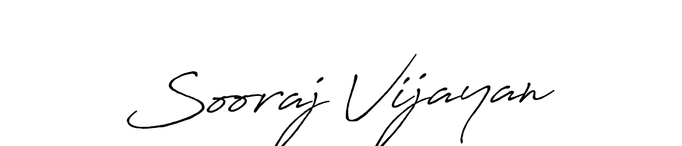 Sooraj Vijayan stylish signature style. Best Handwritten Sign (Antro_Vectra_Bolder) for my name. Handwritten Signature Collection Ideas for my name Sooraj Vijayan. Sooraj Vijayan signature style 7 images and pictures png