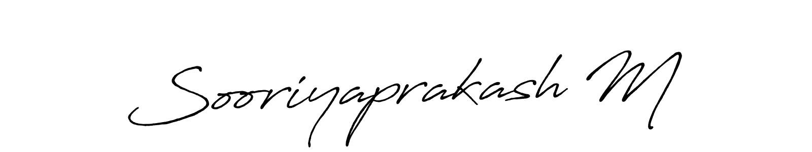 Design your own signature with our free online signature maker. With this signature software, you can create a handwritten (Antro_Vectra_Bolder) signature for name Sooriyaprakash M. Sooriyaprakash M signature style 7 images and pictures png