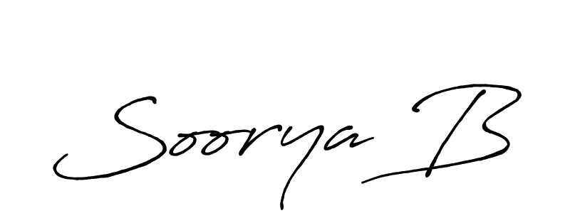How to make Soorya B signature? Antro_Vectra_Bolder is a professional autograph style. Create handwritten signature for Soorya B name. Soorya B signature style 7 images and pictures png