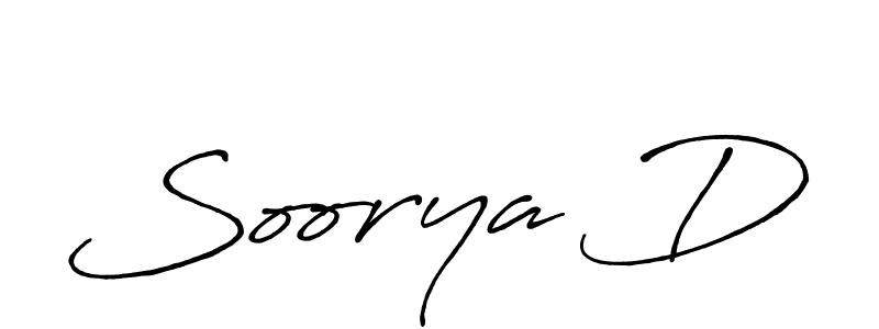 You can use this online signature creator to create a handwritten signature for the name Soorya D. This is the best online autograph maker. Soorya D signature style 7 images and pictures png