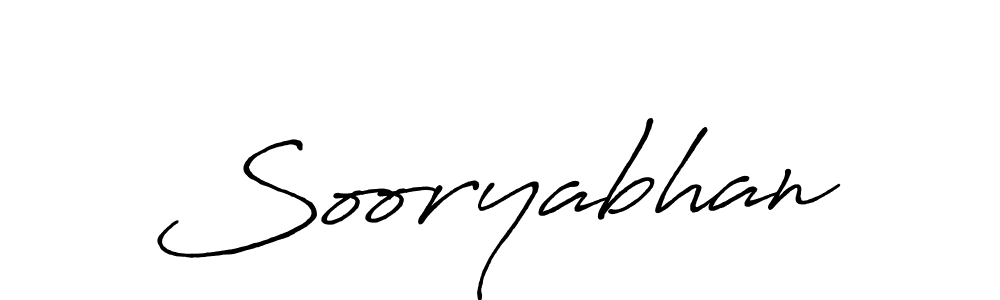 Make a beautiful signature design for name Sooryabhan. With this signature (Antro_Vectra_Bolder) style, you can create a handwritten signature for free. Sooryabhan signature style 7 images and pictures png