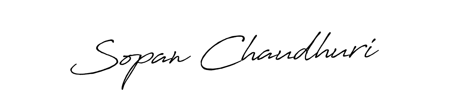 Make a beautiful signature design for name Sopan Chaudhuri. With this signature (Antro_Vectra_Bolder) style, you can create a handwritten signature for free. Sopan Chaudhuri signature style 7 images and pictures png
