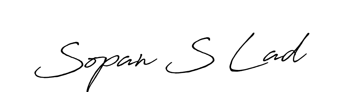 Also we have Sopan S Lad name is the best signature style. Create professional handwritten signature collection using Antro_Vectra_Bolder autograph style. Sopan S Lad signature style 7 images and pictures png