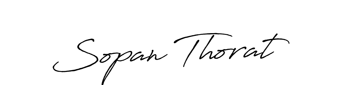 Make a beautiful signature design for name Sopan Thorat. With this signature (Antro_Vectra_Bolder) style, you can create a handwritten signature for free. Sopan Thorat signature style 7 images and pictures png