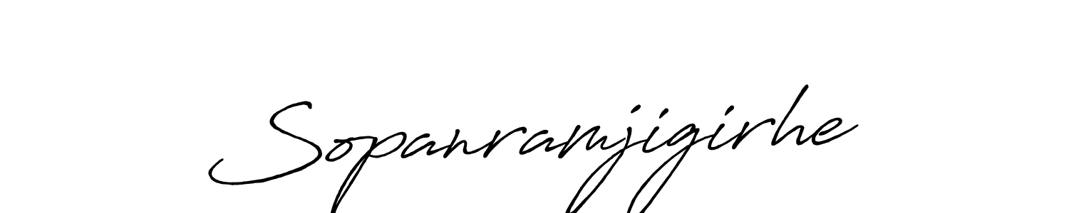 Design your own signature with our free online signature maker. With this signature software, you can create a handwritten (Antro_Vectra_Bolder) signature for name Sopanramjigirhe. Sopanramjigirhe signature style 7 images and pictures png