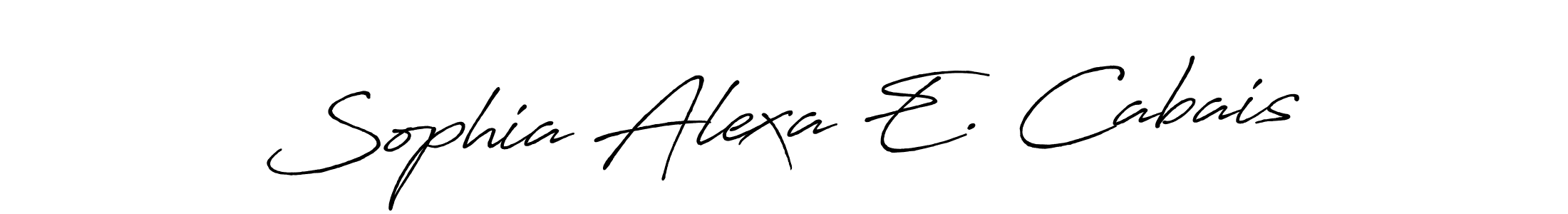 if you are searching for the best signature style for your name Sophia Alexa E. Cabais. so please give up your signature search. here we have designed multiple signature styles  using Antro_Vectra_Bolder. Sophia Alexa E. Cabais signature style 7 images and pictures png