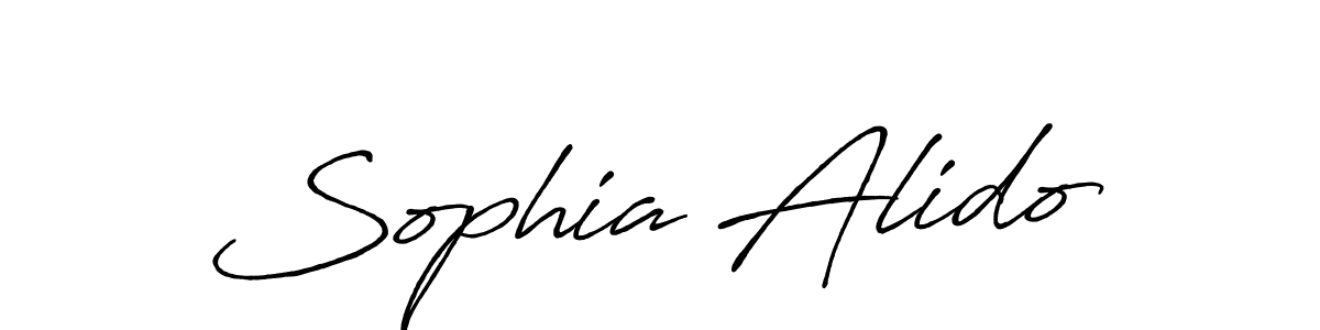 if you are searching for the best signature style for your name Sophia Alido. so please give up your signature search. here we have designed multiple signature styles  using Antro_Vectra_Bolder. Sophia Alido signature style 7 images and pictures png