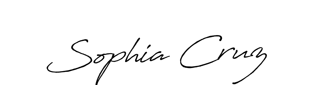 How to make Sophia Cruz name signature. Use Antro_Vectra_Bolder style for creating short signs online. This is the latest handwritten sign. Sophia Cruz signature style 7 images and pictures png