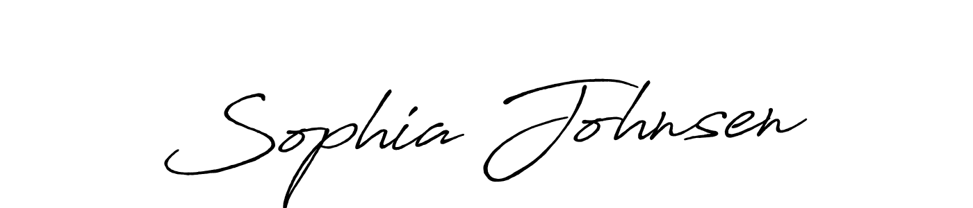 Design your own signature with our free online signature maker. With this signature software, you can create a handwritten (Antro_Vectra_Bolder) signature for name Sophia Johnsen. Sophia Johnsen signature style 7 images and pictures png