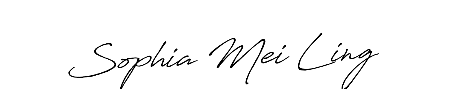 Also we have Sophia Mei Ling name is the best signature style. Create professional handwritten signature collection using Antro_Vectra_Bolder autograph style. Sophia Mei Ling signature style 7 images and pictures png