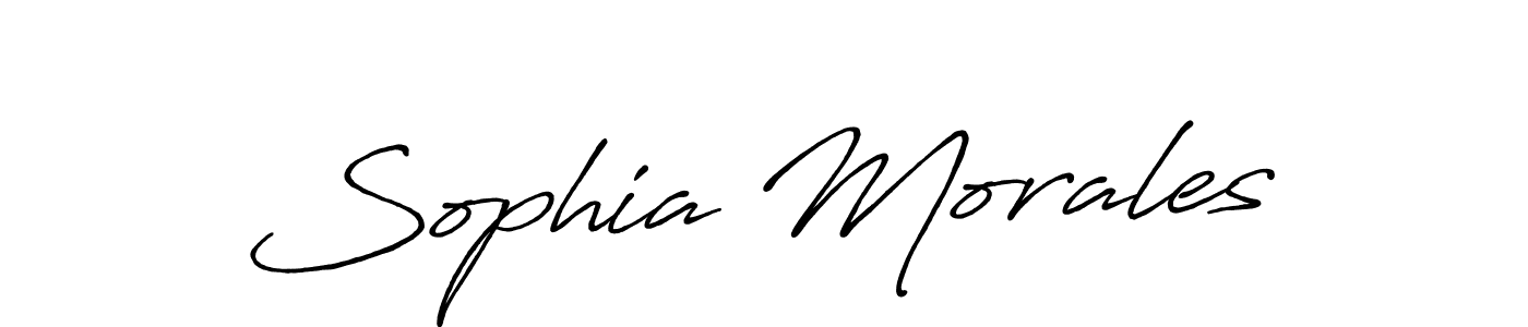 Make a beautiful signature design for name Sophia Morales. With this signature (Antro_Vectra_Bolder) style, you can create a handwritten signature for free. Sophia Morales signature style 7 images and pictures png