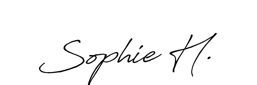 You should practise on your own different ways (Antro_Vectra_Bolder) to write your name (Sophie H.) in signature. don't let someone else do it for you. Sophie H. signature style 7 images and pictures png