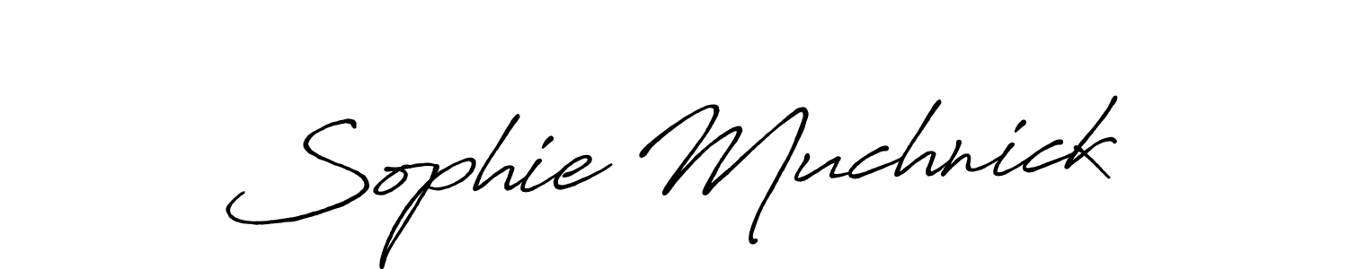 Make a beautiful signature design for name Sophie Muchnick. With this signature (Antro_Vectra_Bolder) style, you can create a handwritten signature for free. Sophie Muchnick signature style 7 images and pictures png