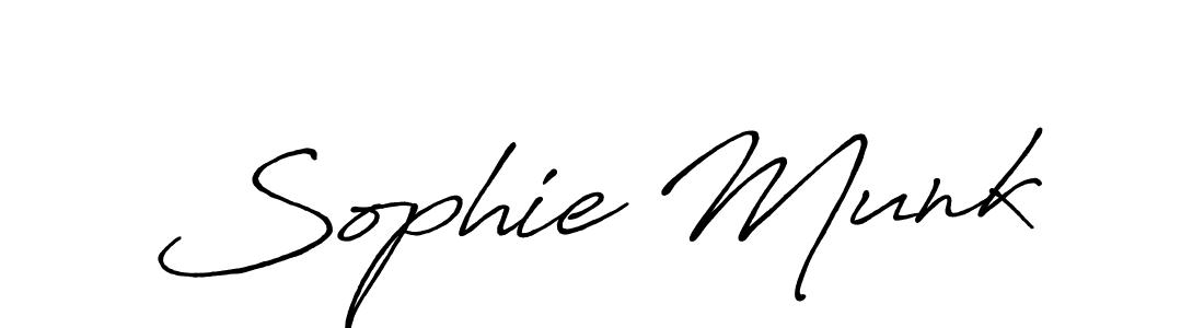 Sophie Munk stylish signature style. Best Handwritten Sign (Antro_Vectra_Bolder) for my name. Handwritten Signature Collection Ideas for my name Sophie Munk. Sophie Munk signature style 7 images and pictures png