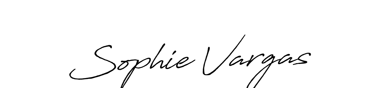 How to make Sophie Vargas name signature. Use Antro_Vectra_Bolder style for creating short signs online. This is the latest handwritten sign. Sophie Vargas signature style 7 images and pictures png