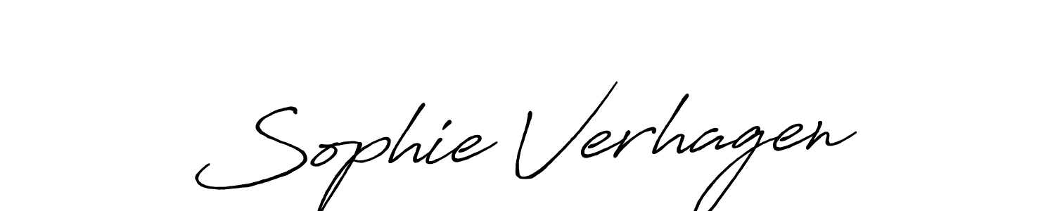 Sophie Verhagen stylish signature style. Best Handwritten Sign (Antro_Vectra_Bolder) for my name. Handwritten Signature Collection Ideas for my name Sophie Verhagen. Sophie Verhagen signature style 7 images and pictures png