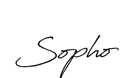 if you are searching for the best signature style for your name Sopho. so please give up your signature search. here we have designed multiple signature styles  using Antro_Vectra_Bolder. Sopho signature style 7 images and pictures png