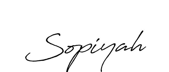 Create a beautiful signature design for name Sopiyah. With this signature (Antro_Vectra_Bolder) fonts, you can make a handwritten signature for free. Sopiyah signature style 7 images and pictures png