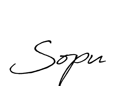Make a beautiful signature design for name Sopu. With this signature (Antro_Vectra_Bolder) style, you can create a handwritten signature for free. Sopu signature style 7 images and pictures png