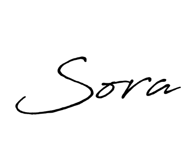 The best way (Antro_Vectra_Bolder) to make a short signature is to pick only two or three words in your name. The name Sora include a total of six letters. For converting this name. Sora signature style 7 images and pictures png