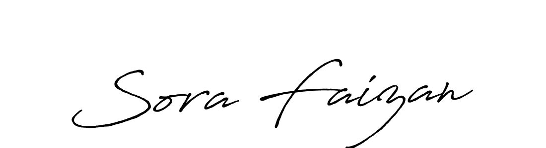 Make a beautiful signature design for name Sora Faizan. With this signature (Antro_Vectra_Bolder) style, you can create a handwritten signature for free. Sora Faizan signature style 7 images and pictures png