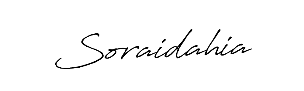 Design your own signature with our free online signature maker. With this signature software, you can create a handwritten (Antro_Vectra_Bolder) signature for name Soraidahia. Soraidahia signature style 7 images and pictures png