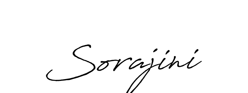 How to make Sorajini signature? Antro_Vectra_Bolder is a professional autograph style. Create handwritten signature for Sorajini name. Sorajini signature style 7 images and pictures png